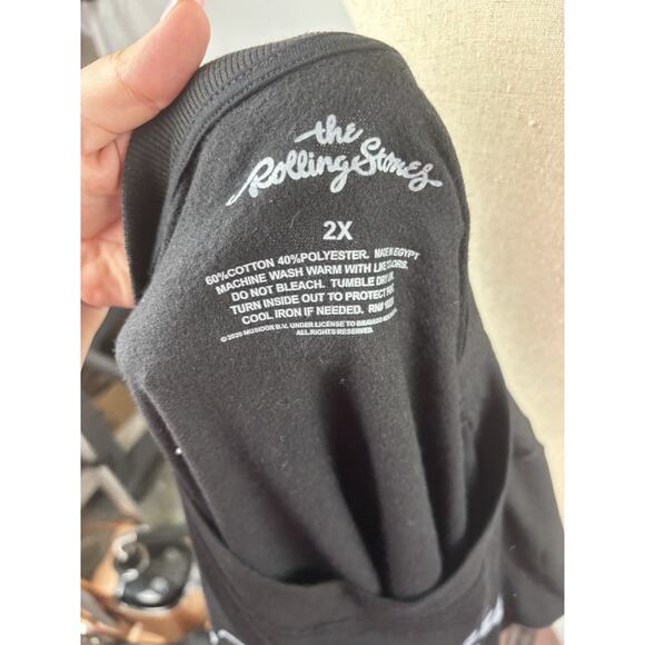 Rolling Stones Leopard Tounge Scoop Neck Sweatshirt NWOT 2X - Picture 5 of 5